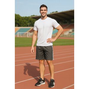 *2/$25* adidas Shorts Mens Small Black Heather Woven Active Workout Climalite
